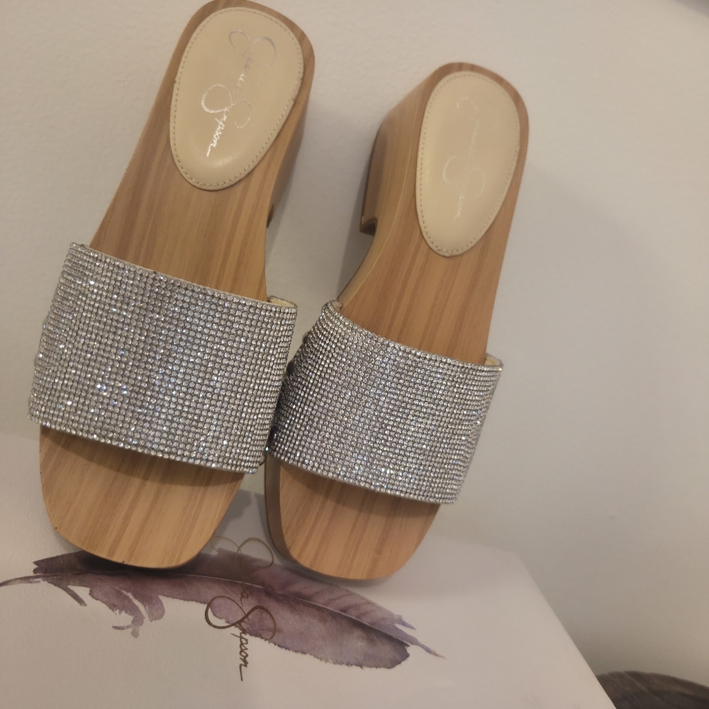 Jessica Simpson Silver Shimmer Sandal/Clogs